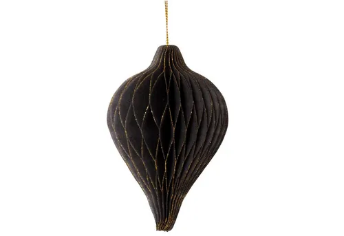 coopz Weihnachtsbaumkugel Weihnachtsschmuck Papier Tropfen in grau von coopz