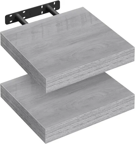 Woltu Wandregal, 2er-Set Wandboard CD DVD Regal Bücherregal Holz Board