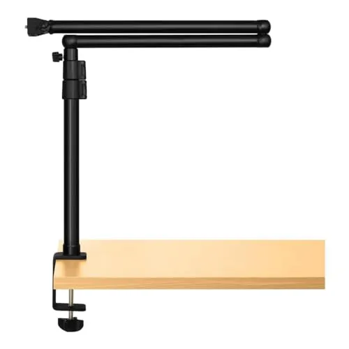 Streamplify MOUNT LIFT Schreibtischhalterung, 2,5 kg Tragfähigkeit, 360° Schwenkbar, 180° Kopfverstellung, Doppelte Clip-Höhenverstellung, Platzsparendes Design, 70 cm Horizontal, 80 cm Vertikal