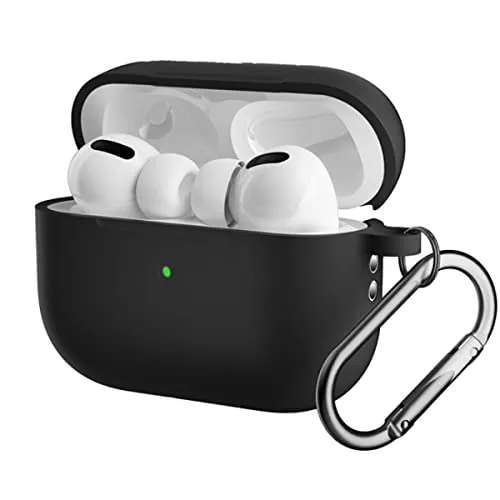 CoverKingz Hülle kompatibel mit AirPods Pro 2 - Silikon Schutzhülle Cover - Case Tasche Schwarz