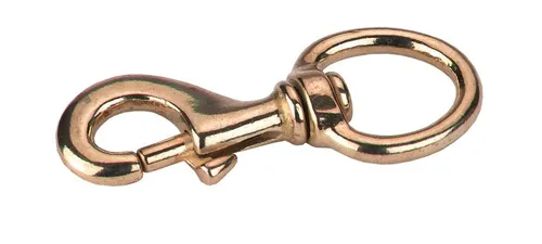 Karabinerhaken, Kerbl Messing schwer , Stabil