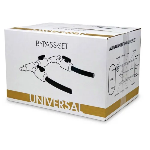 LaJa26 Bypass-Set UNIVERSAL für Wärmepumpen - Universal Bypass-Set für effiziente Steuerung von Wärmepumpen und Solarheizungen in Schwimmbädern. Ideal für verschiedene Beckenarten.
