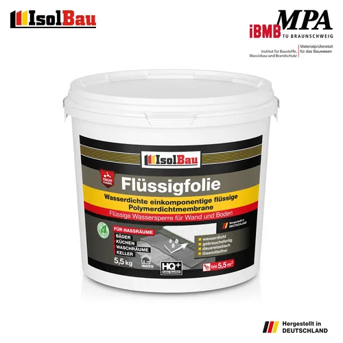 Flüssigfolie 5,5 kg Original Dichtfolie Hoch-Flexibel Abdichtung Bad Dusche