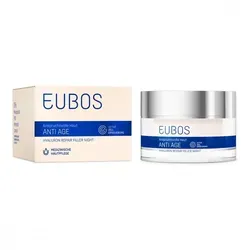 Eubos Hyaluron Repair Filler Night Creme - Anti-Aging Nachtcreme, fördert hauteigene Regeneration und strafft die Haut während des Schlafs