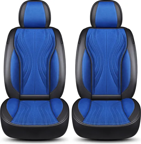 BREMER SITZBEZÜGE Autositzbezug für Honda CR-V 4 (2012-2018) - Hochwertige Autositzbezüge in Schwarz/Blau, passend für Honda CR-V 4, bieten Komfort und Schutz mit einfacher Montage – ideal für Fahrzeuge mit Sitzheizung.
