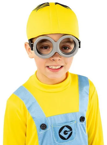 Funidelia Kostüm Minions – Brille für Kinder, Die Schutzbrille für zweiäugige Gelblinge