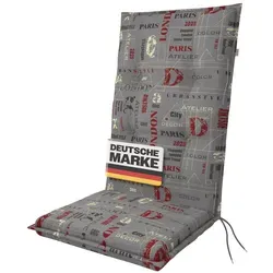 Gardissimo 1112 Hochlehner Gartenstuhl Auflagen 120x50x8cm grau - Auflagen & Polster: Luxus Hochlehner Auflage für perfekten Sitzkomfort, geeignet für Textil, Holz und Kunststoff, gefertigt in Europa.