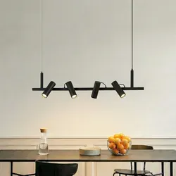Lucande Hängeleuchte Lysias - 4-flammige LED Deckenlampe - Hängeleuchten aus schwarzem Metall, ideal für moderne Wohnräume. Vierflammig und individuell mit GU10-Leuchtmitteln bestückbar für flexibles Licht.