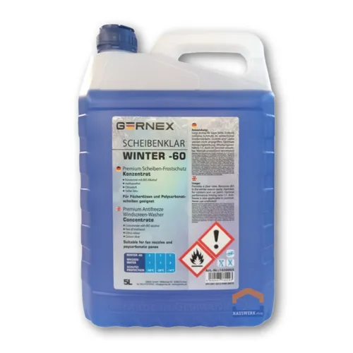 GERNEX Scheibenklar Winterkonzentrat -60 °C Scheibenfrostschutz 5 Liter