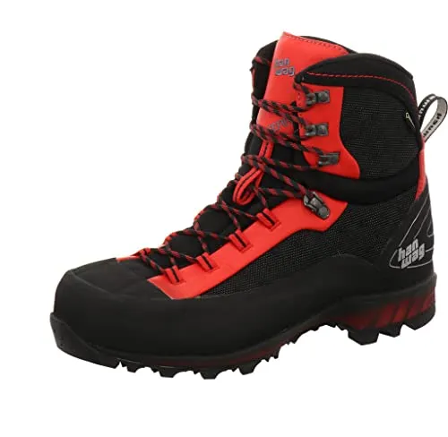 Hanwag Ferrata II GTX Herren (Black/Red) - Kletter-Performance & Gehkomfort - Wanderschuhe für alpine Felsklettereien und anspruchsvolle Klettersteige. Leicht, flexibel und steigeisenfest mit Hanwag LFX Technologie für optimalen Komfort.