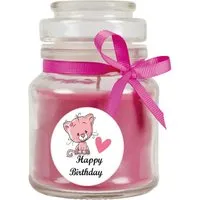 HS Candle Duftkerze & Glas Geburtstag Lavendel Lila