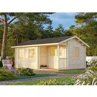 Gartenhaus Palmako Susanna 16,4 m² - Robust und Vielseitig - Gartenhaus mit Satteldach und Fußboden, ideal für Gartenlagerung oder Freizeitgestaltung, aus hochwertigem Holz gefertigt.