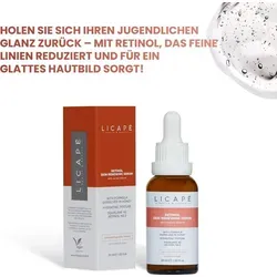 Licape® Gesichtsserum Anti Aging mit Retinol | 30ml | Strahlender Teint