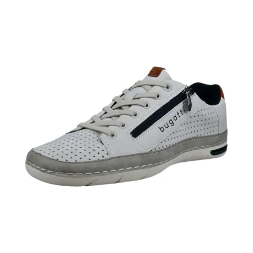 bugatti Schnürschuh weiß 46 EU – Sportlich und Pflegeleicht - Sportlicher Schnürschuh in Weiß, leicht und flexibel. Ideal für den Alltag mit herausnehmbarer Innensohle für individuellen Komfort. Pflegeleicht und einfach zu reinigen.