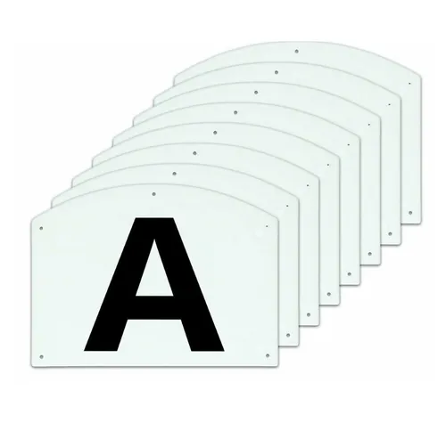 Bahnbuchstaben ABCEFHKM 30 x 20 cm von Vplast