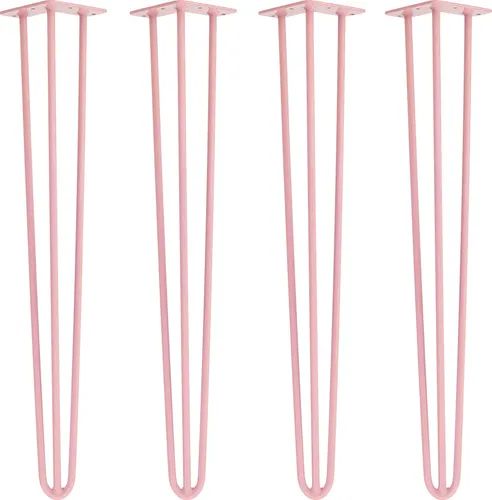 Natural Goods Berlin HAIRPIN Legs - Pink, 71 cm, 4 Stück - DIY Möbelfüße für individuelle Projekte: stabil und langlebig aus 12mm Rundstahl. Perfekt für Esstische, Schreibtische oder Couchtische. In verschiedenen Farben erhältlich!