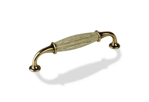 SO-TECH® Möbelgriff Porzellangriff META BA 128 mm in gold von SO-TECH