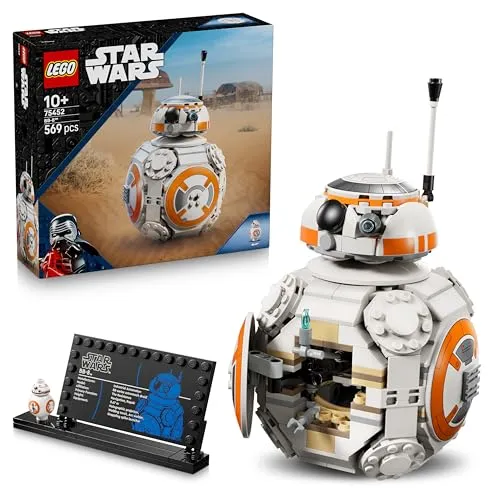LEGO Star Wars 75452 BB-8 - Bau dir deinen Astromech-Droiden - Kreatives LEGO Set für Fans ab 10 Jahren. Baue den ikonischen BB-8 mit drehbarem Kopf und rollendem Rad – ideal für spannende Abenteuer im Kinderzimmer!