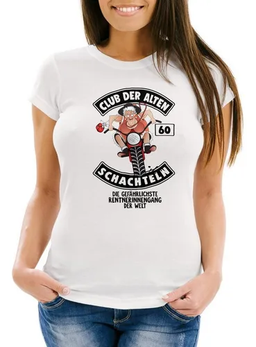 MoonWorks Print-Shirt Geburtstags-T-Shirt Damen Club Der alten Schachteln Geschenk für ältere Frauen Runder Geburtstag Fun-Shirt Moonworks® mit Print