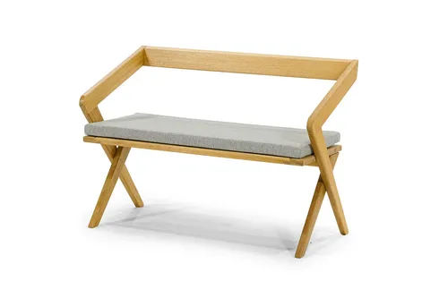 Exklusive Loft Gartenbank mit Rückenlehne – Robuste Holz Möbel für den Außenbereich - Gartenbank für bis zu 2 Personen, modernes Design mit Rückenlehne, ideal für Innen- und Außenbereich. Pflegeleicht und aus robustem Material, perfekt für entspannte Stunden im Freien.