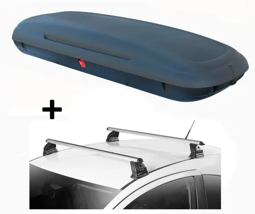 Dachbox VDPCA480 480 Liter Carbonlook + Dachträger VDP EVO ALU für Fiat Fiorino - Praktisches Set: 480 Liter Dachbox in Carbon-Optik mit abschließbarer Zentralverriegelung + stabile Dachträger aus Aluminium. Ideal für zusätzlichen Stauraum auf Reisen mit Fiat Fiorino 3-5 Türer (1987-2001).