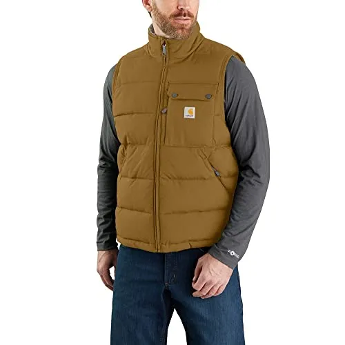 Carhartt Montana Loose Fit Insulated Vest - Herren-Westen mit leichtem Sherpa und wasserabweisender Oberfläche, ideal für windige Tage und Outdoor-Aktivitäten. Praktische Brusttasche mit sicherem Verschluss.