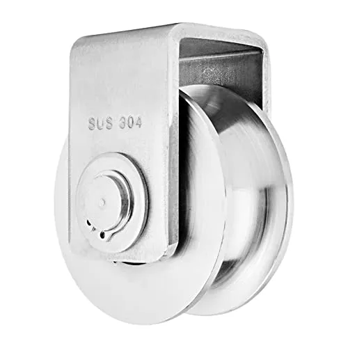 GmeDhc Umlenkrollen für Seile, 1 Stück U-Nut Umlenkrolle Stahlseil, Seilrolle Umlenkrolle, für Wäscheleine, Flaschenzugsystem, Industriemaschinen, Rolltore, Invertierte, Umlenkrolle Seil