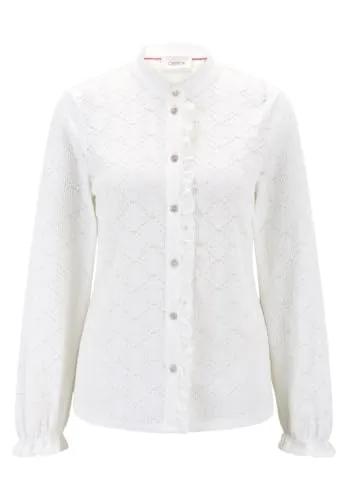 Cartoon Damen Bluse – Elegante Bluse mit Stehkragen - Damenblusen mit aufgesteppten Bändern und figurbetontem Schnitt, ideal für Büro und Freizeit. Kombinierbar mit Stoffhosen, Röcken oder Jeans – ein Must-have für stilbewusste Frauen.