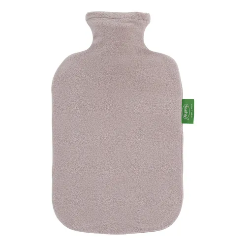 fashy 67405_25 Wärmflasche mit Vliesbezug braun 2 Liter - Wärmeflasche & -kissen, mit weichem Vliesbezug für angenehme Wärme und Komfort, ideal zur Entspannung und Schmerzlinderung.