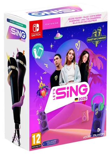Let's Sing 2025 German Version + 2 Mikrofone | Nintendo Switch NSW | NEU
