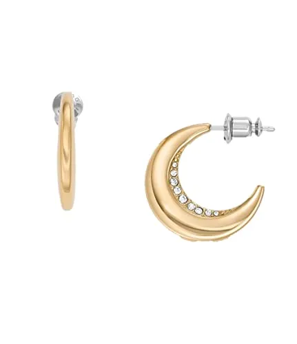 Skagen Jewelry SKJ1611710 Ohrringe - Ohrringe für Damen, elegantes Design in goldfarbenem Edelstahl mit funkelnden Glasteinen für einen glamourösen Look.