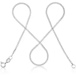modabilé Kette ohne Anhänger Panzerkette SINCERE, Damen Halskette 1,3mm, 45cm, Kette Sterling Silber 925, Made in Europe silberfarben 45cm