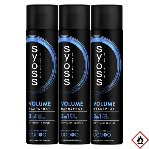 Syoss Haarspray Volume mit Vitamin Komplex Nr.4 400ml 3er Pack