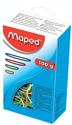 Maped Gummiringe im Karton 100 g sortiert