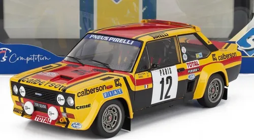 FIAT 131 ABARTH TEAM CALBERSON N 12 7th RALLY MONTECARLO 1:18 - Detailgetreues Modellauto im Maßstab 1:18, ideal für Sammler und Fans der Rallye Dakar. Hochwertiger Druckguss in auffälligem Gelb, perfekt für die Vitrine.