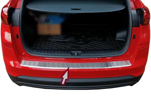 RECAMBO Ladekantenschutz für HYUNDAI TUCSON III FACELIFT - Abdeckblenden für optimalen Schutz der Ladefläche vor Kratzern. Hochwertiger V2A Edelstahl mit 3D-Passform für perfekte Integration und exklusive Optik. Einfache Montage mit vormontiertem Klebeband.