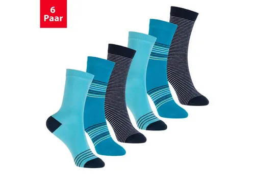 Footstar Basicsocken Bunte Baumwoll Socken für Kinder (6er Pack)