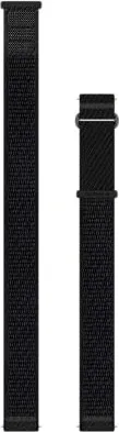 Garmin Nylon Schnellwechsel-Armband 18 mm - Schwarz/Schiefergrau - Smartwatch Zubehör mit ComfortFit Design für hohen Tragekomfort und einfaches Wechseln des Armbands.