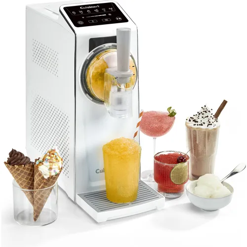 Cuisinart Frost Fusion – Vielseitige Softeis- und Slushy-Maschine - Erleben Sie die Cuisinart Frost Fusion, die Softeis und gefrorene Getränke in nur 30 Minuten zubereitet. Ideal für Partys und Familien, bietet sie 6 verschiedene gefrorene Spezialitäten aus einem Gerät.