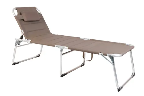 XXL Sonnenliege Dreibeinliege - Gepolsterte Gartenliege in Taupe - Liegen für den perfekten Sommer: Diese XXL Dreibeinliege ist gepolstert für höchsten Komfort und ideal für entspannte Stunden im Garten oder am Pool.