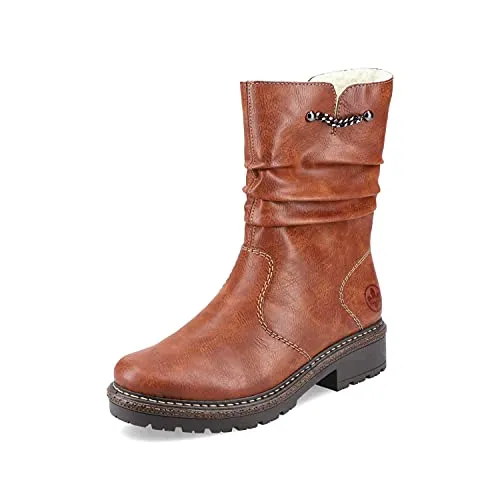 Rieker Damen Z3482 Stiefel - Wanderschuhe, gefütterte Winterstiefel mit warmem Textil-Innenmaterial, ideal für kalte Tage und komfortable Spaziergänge.