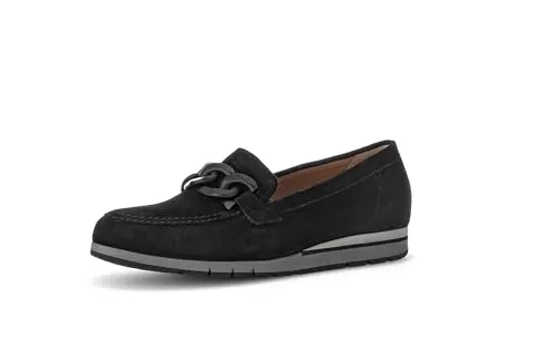 Gabor Damen Klassische Ballerinas, Frauen Flats,Moderate Mehrweite (G),Halbschuhe,Sommerschuhe,Slipper,flach,schwarz (Uni),37.5 EU / 4.5 UK