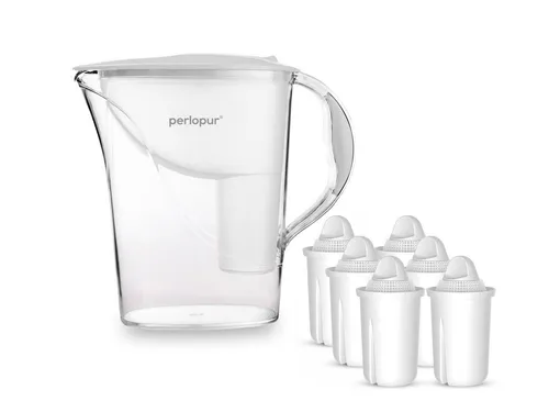 PearlCo Wasserfilter Standard Weiß mit 6 Filterkartuschen