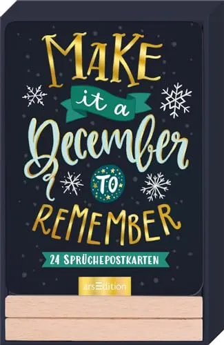 Make it a December to remember: 24 Sprüchepostkarten von arsEdition