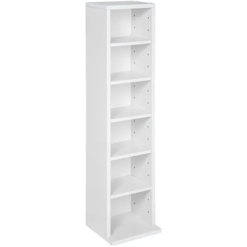 Produktbild tectake CD-Regal in Holzoptik, weiß