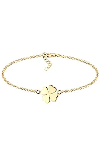 Elli Armband Kleeblatt Glücksbringer aus 925 Silber - Hochwertiges handgefertigtes Armband aus glänzendem 925 Sterling Silber mit einem charmanten Kleeblatt-Talisman – der perfekte Glücksbringer für jeden Anlass!