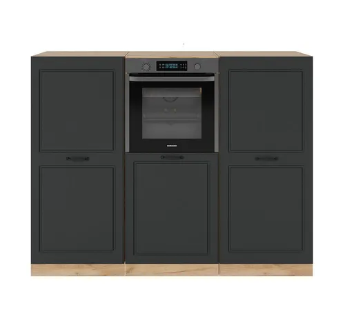 Vicco Küchenzeile R-Line 180 cm, Anthrazit Landhaus/Goldkraft Eiche