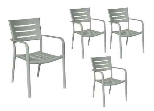 LC Garden Stapelstuhl Vesta – Eleganter Gartenstuhl aus Kunststoff (4 St) - Der LC Garden Stapelstuhl Vesta vereint modernes Design mit Funktionalität. Wetterfest, leicht und stapelbar – ideal für Terrasse, Balkon oder Garten. Erhältlich in drei Farben. Perfekt für entspannte Stunden im Freien!