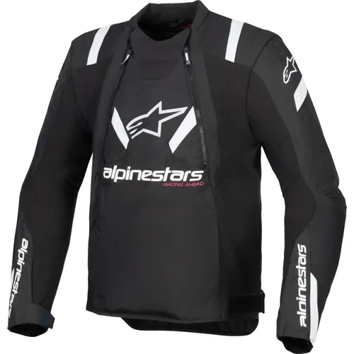 Alpinestars T-Stunt Air Textiljacke - Schwarz/Weiß - XXL - Sportliche Motorradjacke mit 2-in-1-Modulsystem für optimale Klimakontrolle und Luftzirkulation, ideal für wechselnde Temperaturen.
