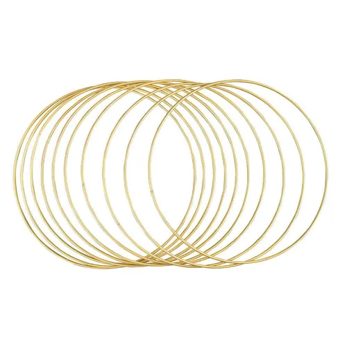 Rayher Metallringe-Set beschichtet gold Ø 25,0 cm, 10 St.